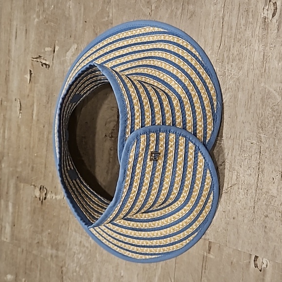 💕ERIC JAVITS💕 Brooke Packable Squishee Visor ~ UPF50+ Blue Mix One Size NWOT - Picture 6 of 11